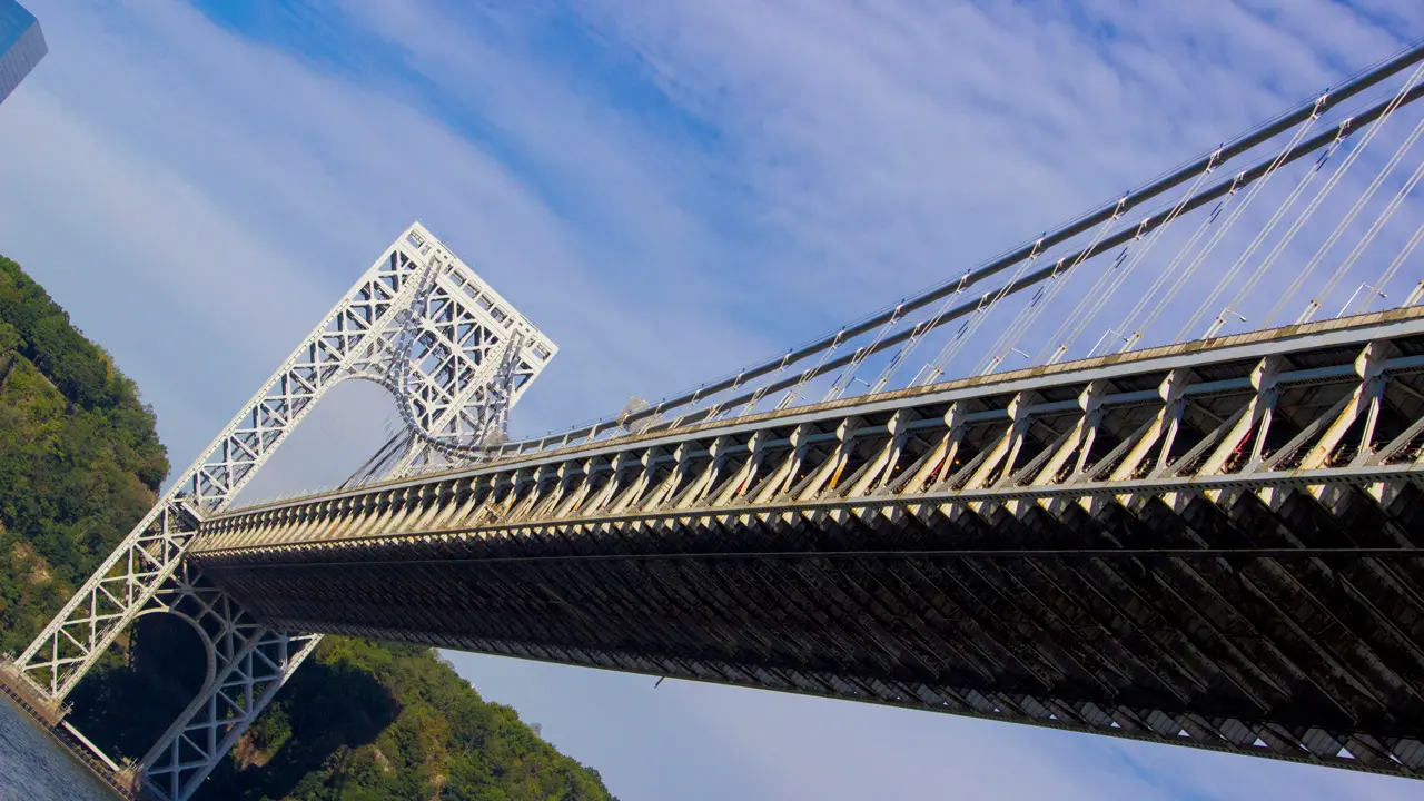 The New Jersey end of the George Washington Bridge.